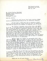 Letter from Lena Berkowitz to Kneseth Israel concerning dues, May 13, 1964