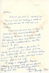 Letter from Dorothy Beech to Kneseth Israel concerning a bill and cemetery upkeep, June 8, 1960