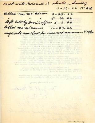 Letter from Anne Pensky to Kneseth Israel concerning funeral bills, June 6, 1966