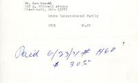 Cemetery Upkeep statement for Sam Shavel from Kneseth Israel, May 21, 1971