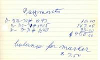William Mallin's cemetery account statement from Kneseth Israel, beginning February 5, 1970