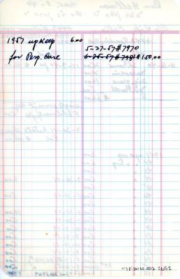 Ben Hellman's cemetery account statement from Kneseth Israel beginning with November 16, 1940