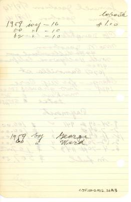 Sam Jacobson's cemetery account statement from Kneseth, beginning September 24, 1969