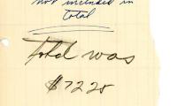 Wilma Iser's cemetery account statement from Kneseth Israel beginning August 18, 1953
