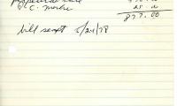Mollie Mallin's cemetery account statement from Kneseth Israel, beginning May 20, 1978