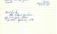 Goldie Jacobson's cemetery account statement from Kneseth Israel beginning March 8, 1974