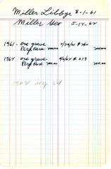 Libbye Miller cemetery account statement from Kneseth Israel, beginning in 1961