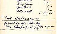 Louis Neuerman's cemetery account statement from Kneseth Israel, beginning September 28, 1942