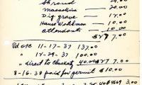 Israel Misrach's cemetery account statement from Kneseth Israel, beginning October 1, 1937