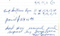 Alfred Passel's cemetery account statement from Kneseth Israel, beginning November 22, 1981