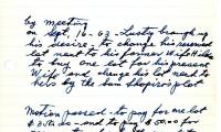 Isadore Nathan's cemetery account statement from Kneseth Israel, beginning September 16, 1963