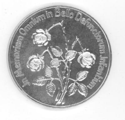 Silver Medal Struck In Memoriam of Anne Frank (“I still believe in the good of mankind”)