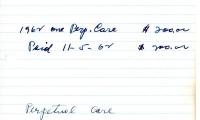 Herman Pertricoff's cemetery account statement from Kneseth Israel, beginning May 8, 1959