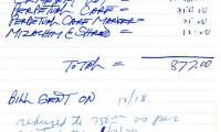 Jack W. Ritter's cemetery account statement from Kneseth Israel, beginning October 25, 1978