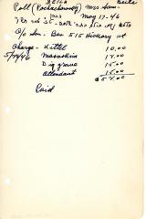Beila Poll's cemetery account statement from Kneseth Israel, beginning May 22, 1946