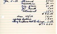 Sidney Rouda's cemetery account statement from Kneseth Israel, beginning January 5, 1950