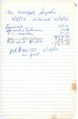Adolph Saphir's cemetery account statement from Kneseth Israel, beginning July 28, 1978