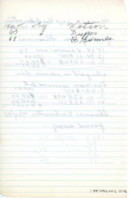 Minnie Rubinstein's cemetery account statement from Kneseth Israel, beginning March 6, 1962