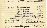 Jacob Schuman's cemetery account statement from Kneseth Israel, beginning January 17, 1937