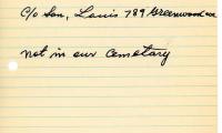 Sam Schur's cemetery account statement from Kneseth Israel, beginning in December 31, 1944