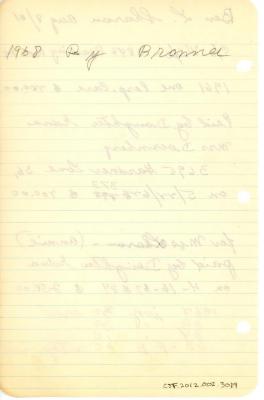 Ben L. Sharon's cemetery account statement from Kneseth Israel, beginning in 1961