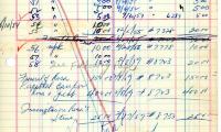 David Sway's cemetery account statement from Kneseth Israel, beginning 1944