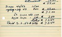 Zlotta Silverblatt's cemetery account statement from Kneseth Israel, beginning August 12, 1943