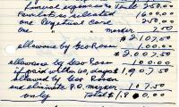 Maurice Smith's cemetery account statement from Kneseth Israel, beginning April 1, 1970