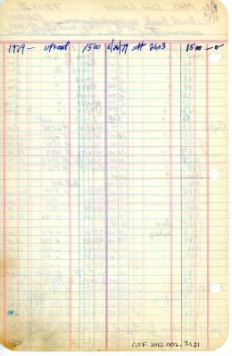 Mrs. Leon Teitz's cemetery account statement from Kneseth Israel, beginning in 1944