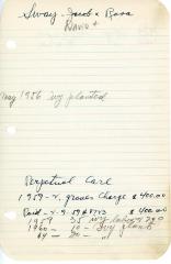 Sway Family's cemetery account statement from Kneseth Israel, beginning May 1956