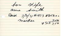Maurice Smith's cemetery account statement from Kneseth Israel, beginning August 12, 1970