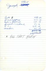 Joseph Wise's cemetery account statement from Kneseth Israel, beginning September 27, 1978
