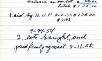Michael Wilensky's cemetery account statement from Kneseth Israel, beginning July 18, 1955