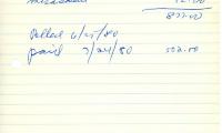 Harry Vigran's cemetery account statement from Kneseth Israel, beginning May 11, 1980