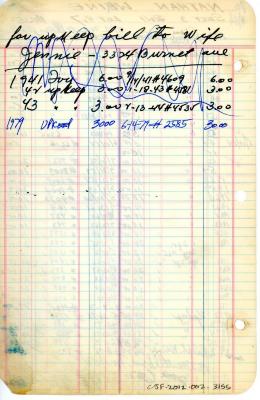 Nathan Waine's cemetery account statement from Kneseth Israel, beginning in 1944