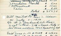 Irving Udaw's cemetery account statement from Kneseth Israel, beginning July 3, 1950