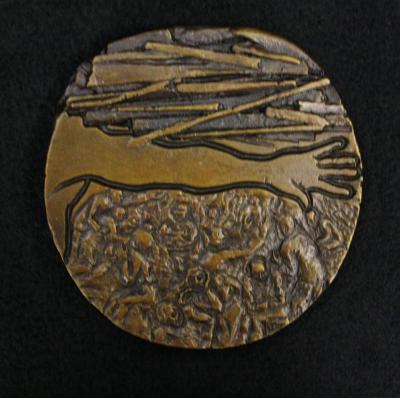 Oskar Schindler Bronze Medal by Holocaust Survivor Marika Somogyi - 1995