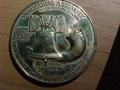 Medal Issued at the American Gathering and Federation of Jewish Holocaust Survivors from 1985 Inaugural Assembly
