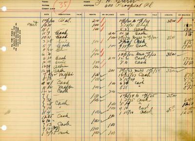 Financial Statement from Kneseth Israel for the member account belonging to J. Stem, beginning October 1, 1930