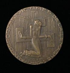 French Medal issued in honor of the Victims of the German Deportations from France to Various Concentration Camps from 1940 - 1945