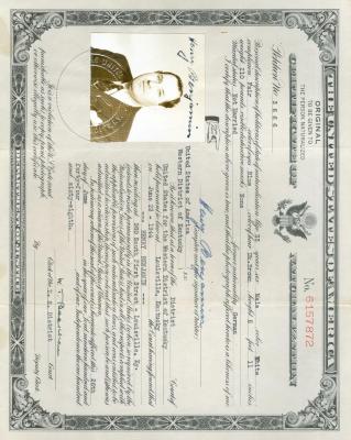 United States Certificate of Naturalization (Benjamin) 
