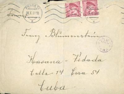 Envelope Addressed to Franz Blumenstein in Cuba