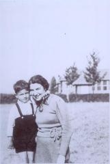 Photographs of Henry Blumenstein and his Mother, Elsa, at the Heijplaat Quarantine Center in Rotterdam, Netherlands
