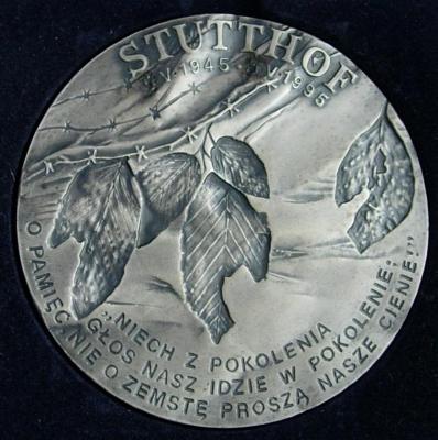Medal commemorating the 50th anniversary of the liberation of the Nazi Death Camp Stutthof in 1945 by the Soviet Army