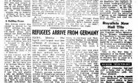 Copy of Article About the Arrival of Jewish Refugees in Palestine