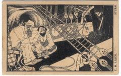 The Storm Postcard by Ephraim Moshe Lilien (1920)