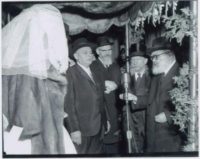 Rabbi Eliezer Silver and Rabbi Yaakov Kamenetzky at Unidentified Wedding