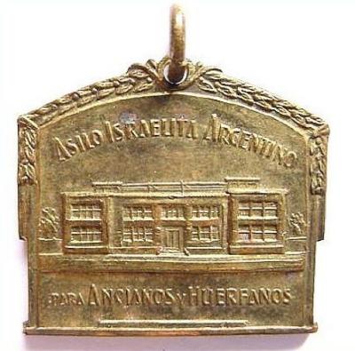 Jewish Argentinian Orphans & Elderly Home 25th Anniversary Medallion - 1940 
