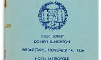 Program and Donor Book for Talmud Torah - Beth Am - Yavneh - First Joint Donor Luncheon November 14, 1956 (Cincinnati, Ohio)