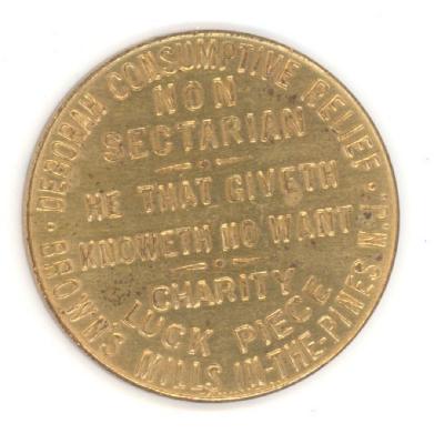 Deborah Consumptive Relief Charity Luck Piece Token – 1920s